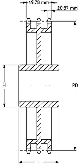 Звездочка PHS 12B-3C76